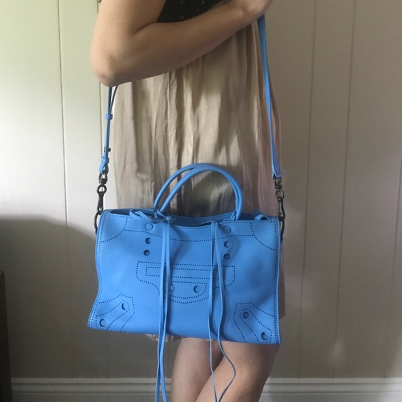 NEW Balenciaga Blue Calfskin Small City Bag - Picture 8 of 8
